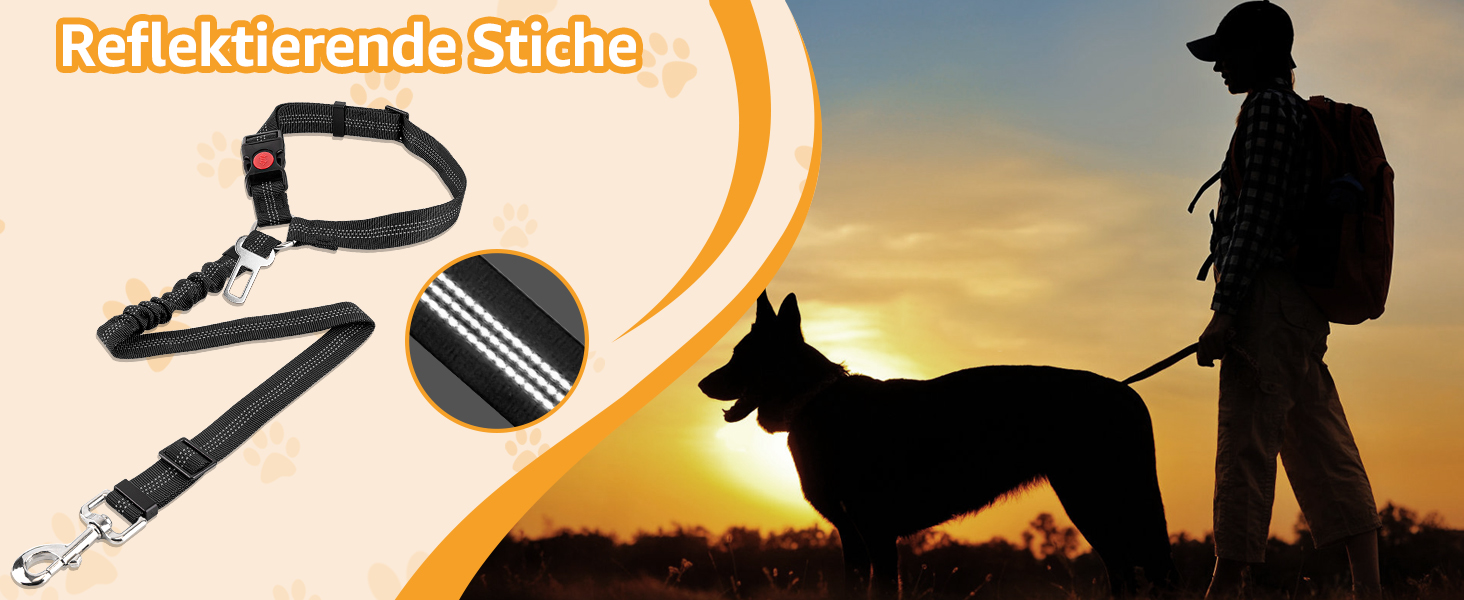 Ремінь безпеки для собак у машину SlowTon 2 шт. (Кріплення для підголівника + кліпса)