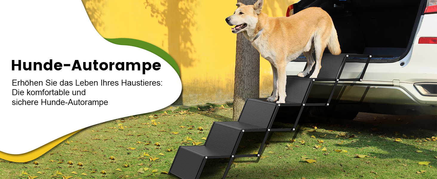 Сходинки для собак XARILK - 5-ступенева складана трепетка з алюмінію, до 110 кг, 44 см, для авто, позашляховиків, ліжок та вантажівок