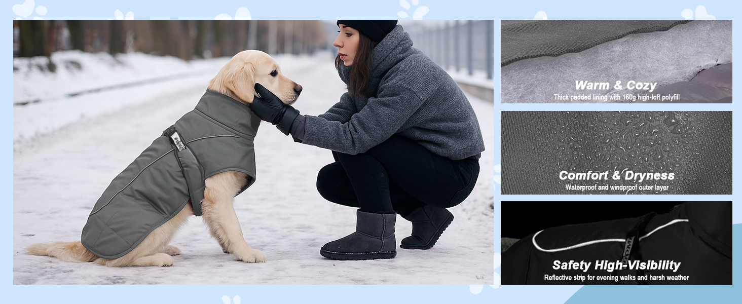 Водонепроникна тепла куртка-жилет для собак великих та середніх порід, 4XL, сірий колір