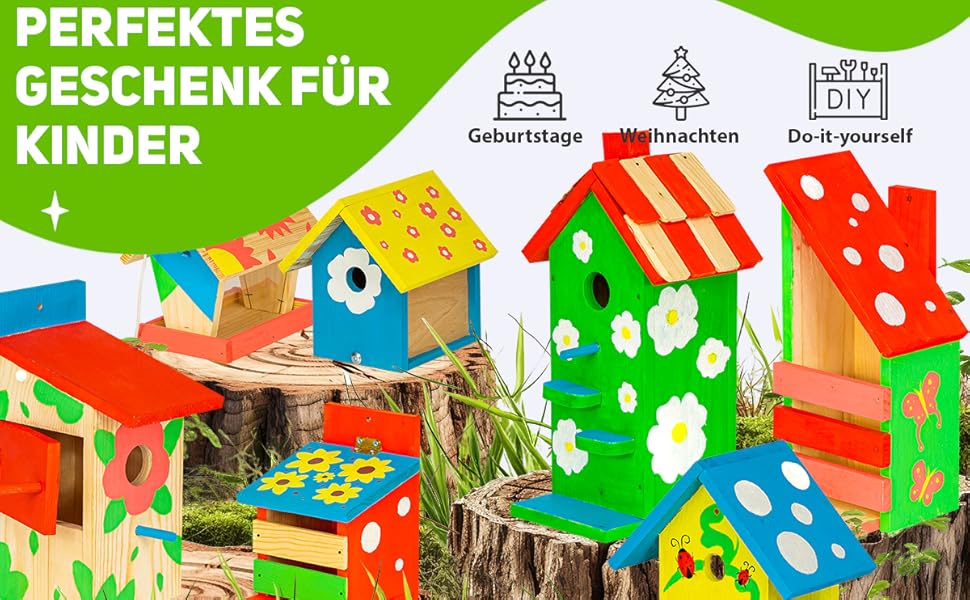 ITA DIY годівниця для птахів з набору для збирання та розмальовування FlybyFeeder - Комплект для рукоділля для дітей