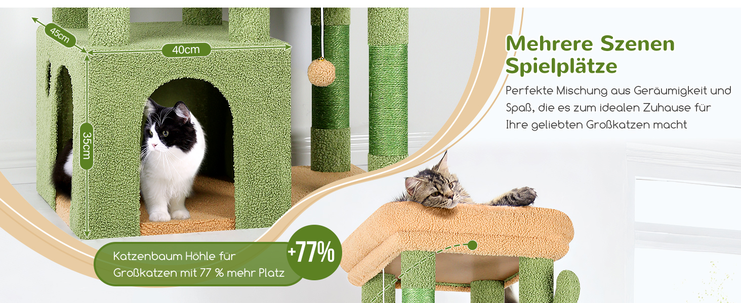 Драбина-будинок для котів Globlazer XL, 156 см, сірий, з будиночком та когтеточками