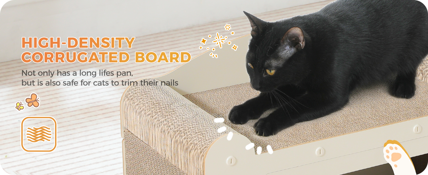 PAWZ Road: іграшка-будиночок для котів з когтеточкою, з картону, 55 x 27,5 x 35 см, білий