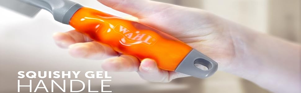 Валь ЗУП-щітка з нейлону, професійна щітка для грумінгу, для собак та котів, інструменти для догляду за шерстю, для довгошерстих тварин, гелевий хват L (упаковка 1)