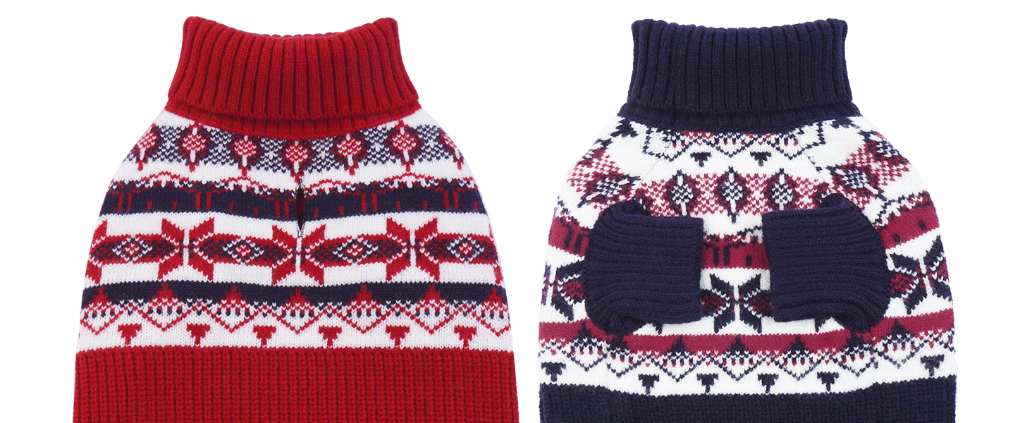 Пуловер для собак IECOii XXL, теплий зимовий пуловер для великих собак, блакитний, з ролетним коміром, для домашніх тварин, на Новий рік, розмір 2XL (обхват грудей 71 см)