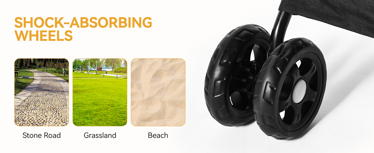 Візок для собак та котів DWVO, 11.3 кг, складаний, з подушкою та кошиком для зберігання, 45.7x83x114 см (Синьо-чорний)