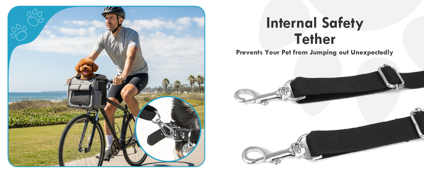 Корзина для собак на велосипед до 10 кг з L-подібним кріпленням Φ8см, складана корзина для велосипеда 4 в 1: рюкзак, сумка через плече, автокрісло, з м'якою подушкою, сітчастими вікнами та світловідбиваючими смугами