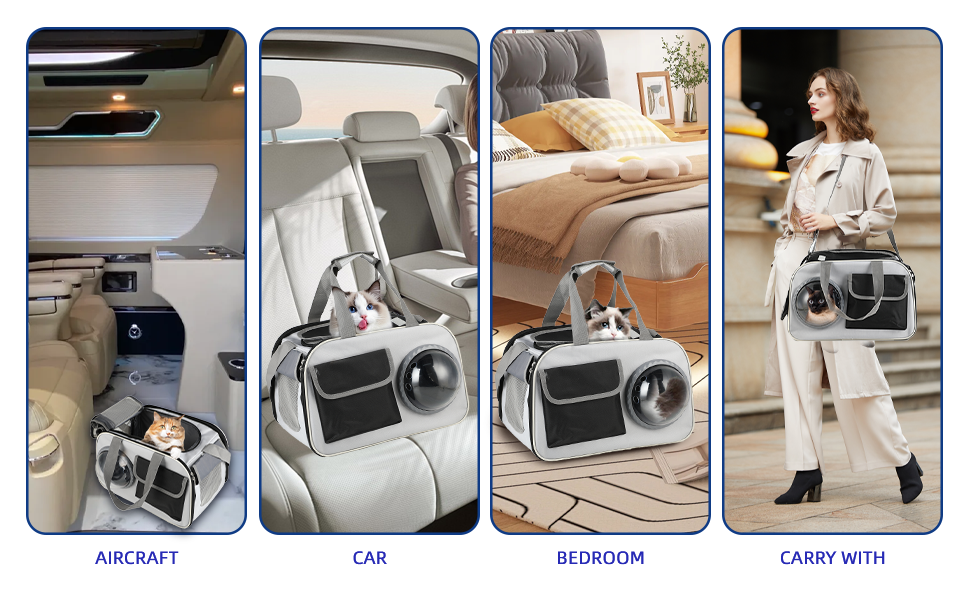 Складана переноска для тварин 45x26x28 см – для котів та собак до 8 кг – для авто, літака та поїзда, стабільна, вентильована та легка