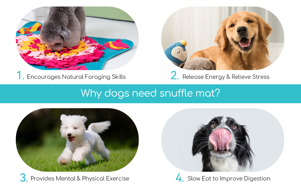 Килимок для собак Nobleza, інтелектуальна іграшка для пошуку їжі, 70x70 см, блакитний