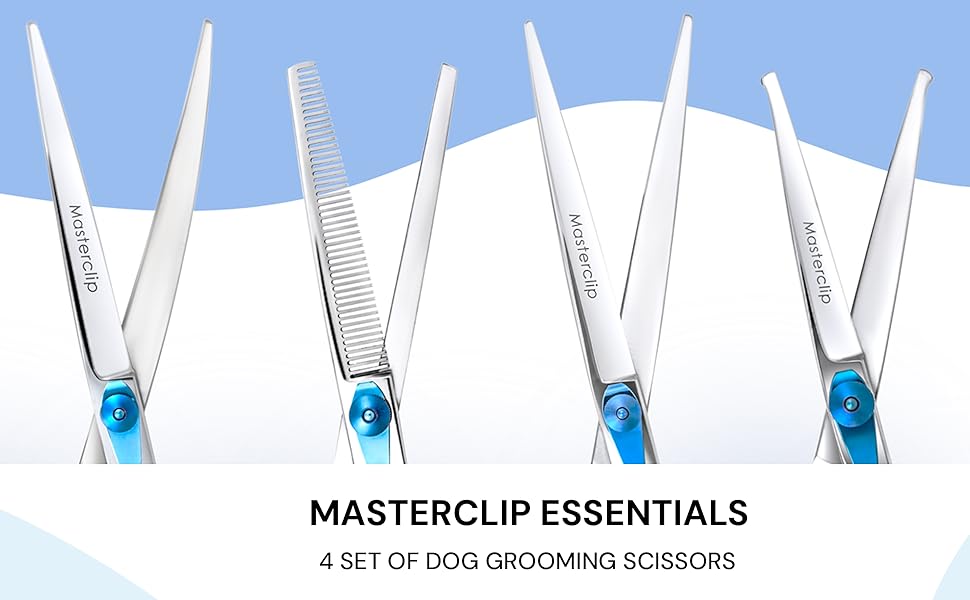 Професійна вигнута ножиця Masterclip Essentials для перукарів (19,1 см), нержавіюча сталь, для правшів