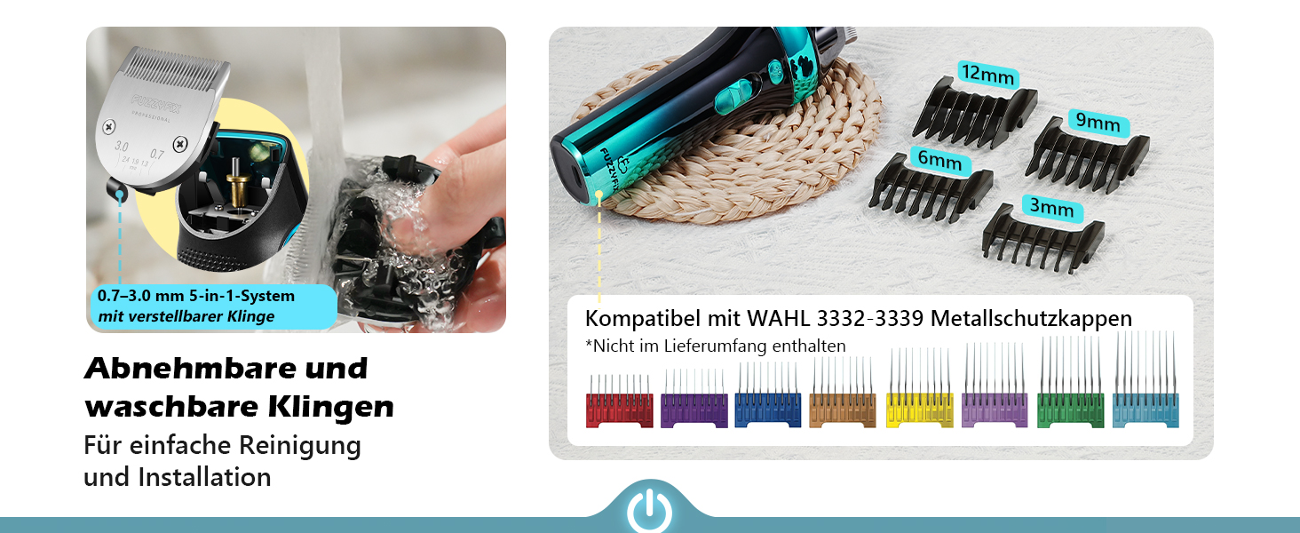 Машинка для стрижки собак Leise з LED-підсвічуванням, 2 швидкості, для догляду за обличчям, вухами, лапами. Блакитна