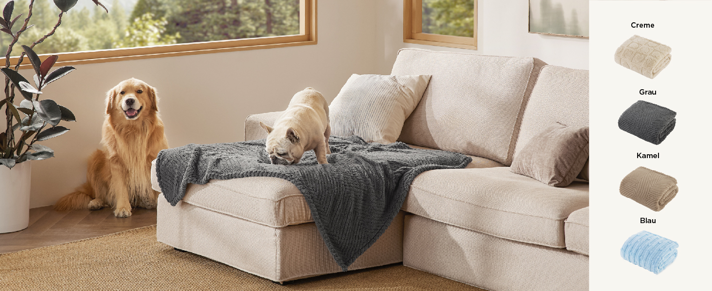 Підстилка для собак та котів Bedsure, м'яка та тепла, 100x120 см, сірий титан