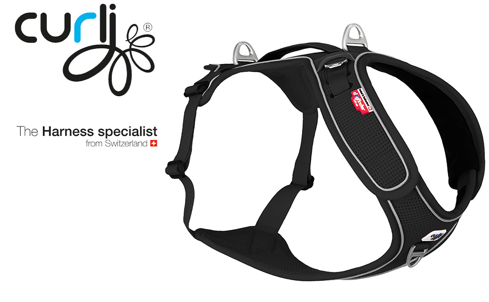 Шлейка для собак Belka, регульована, чорна, XL