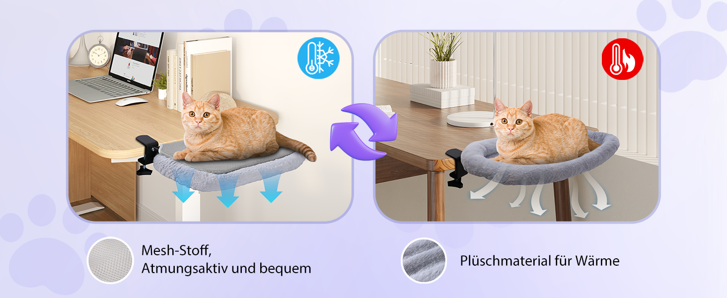 Підвісне ліжко для котів Trhillsbrad, 90° складна конструкція, 59x38 см, до 11 кг