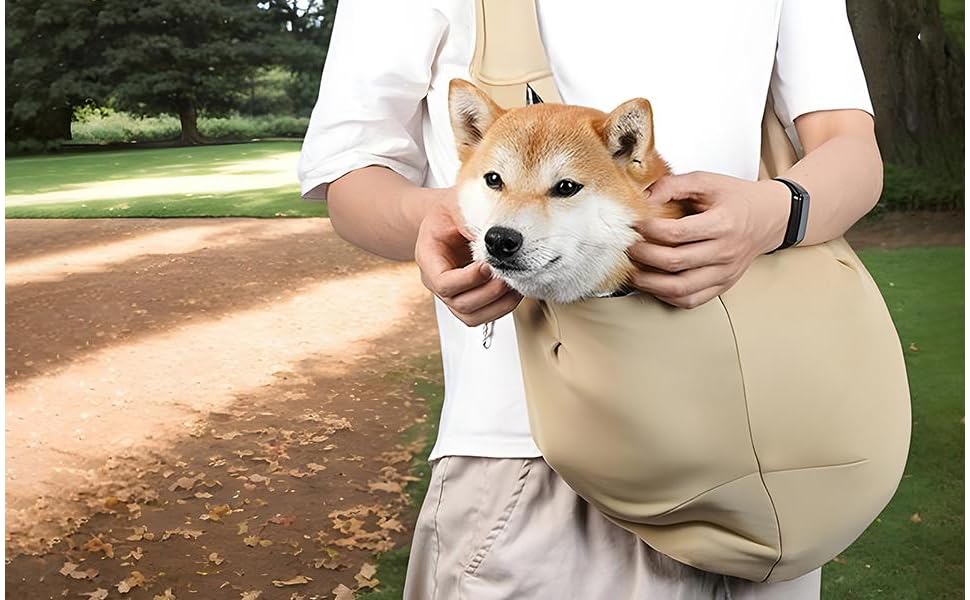 Сумка-переноска для собак та цуценят Holdes | Зручна переноска для вигулу, подорожей та повсякденних прогулянок | Бежева