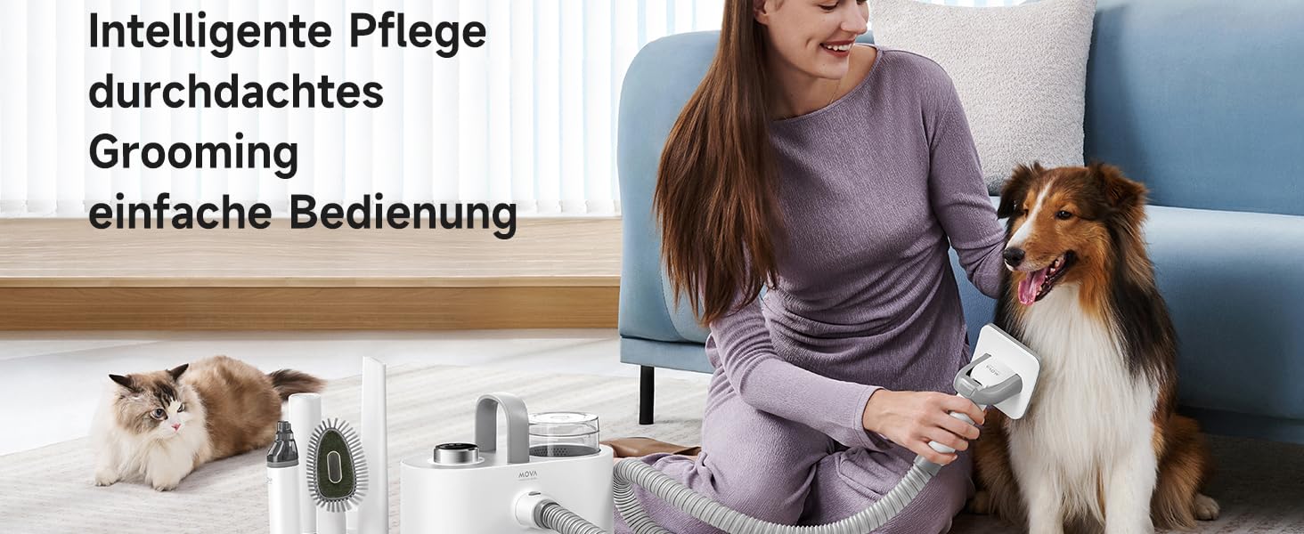 Пылесос для ухода за домашними животными Mova G1 Pro: 7-в-1, 4 уровня мощности, 11kPa, тихая работа