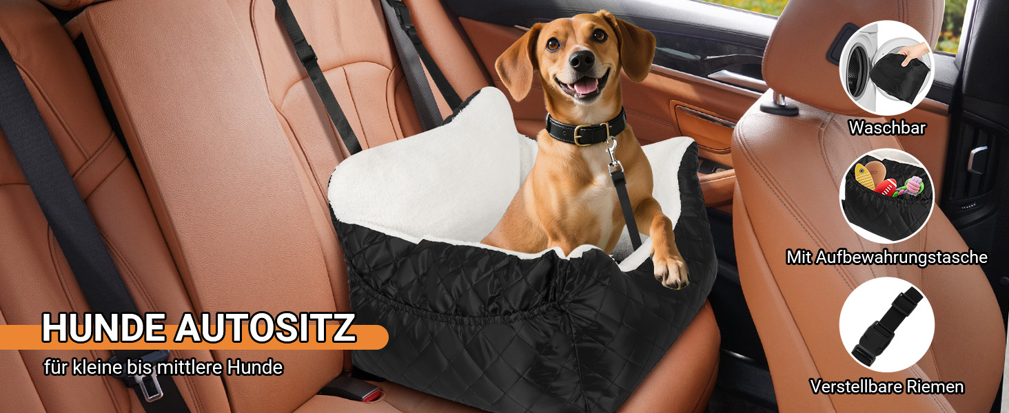 Автокрісло для собак Daromigo, лежанка-кошик для маленьких собак, безпечне автоліжко з неслизьким покриттям