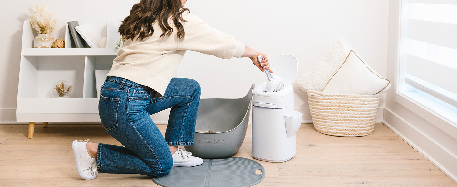 ЛиттерЛокер від Litter Genie, оригінальний контейнер для котячого туалету, 50% більша ємність, економить час на винесення сміття
