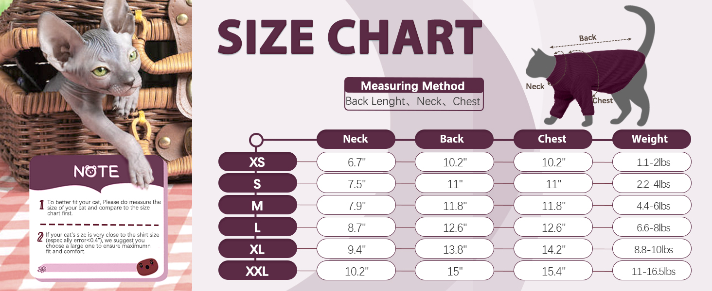 Теплий жилет для безшерстних котів з коміром-гетром, дихаючий, милий одяг для кошенят, теплий костюм для Sphynx, Cornish Rex, Devon Rex, Peterbald (XS, фіолетовий)