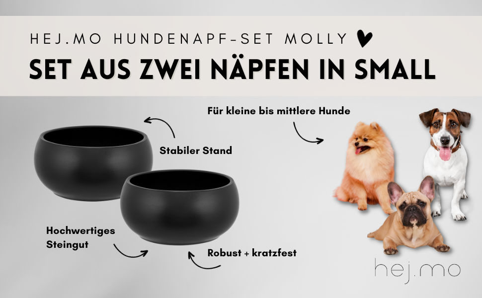 Набір мисок для собак середніх та великих порід | 2 шт. діаметром 20 см, об'єм 1,8 л | Кераміка, миється в посудомийній машині, стійкий до подряпин та укусів | Hundenapf (миска для корму та води)