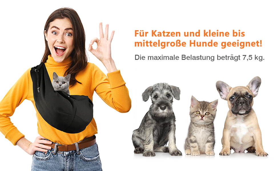 Сумка-кенгуру для собак Coolzon, переноска для тварин, дихаюча, для маленьких собак та котів, до 7 кг (зелена/чорна)