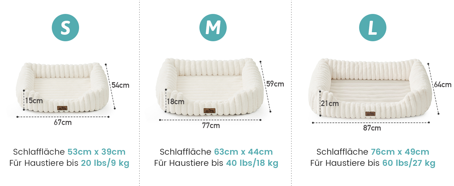 Ортопедичне миється собаче ліжко для котів та маленьких собак, м'який кошик з штучного хутра, диван для домашніх тварин з високим бортиком, антиковзаюче, 64 x 53 x 15 см, бежевий