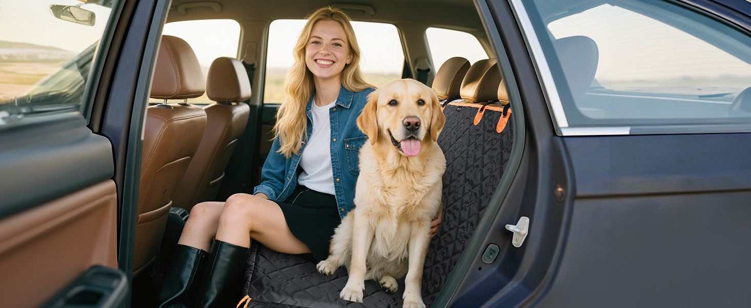 Захисний чохол на сидіння автомобіля для собак KYG, з кріпленням для собак, зносостійкий та водовідштовхуючий, 132x58x46 см