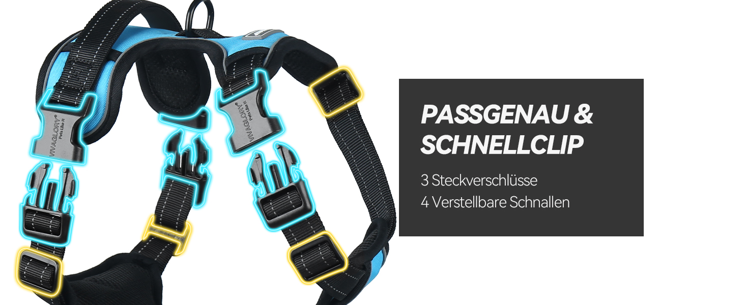 Шлейка для собак VIVAGLORY Easefit, антинатяжна з ручкою, для тренувань та прогулянок, з м'якою підкладкою, анти-вислизання, для собак середніх розмірів, червона, обхват грудей 51-74 см