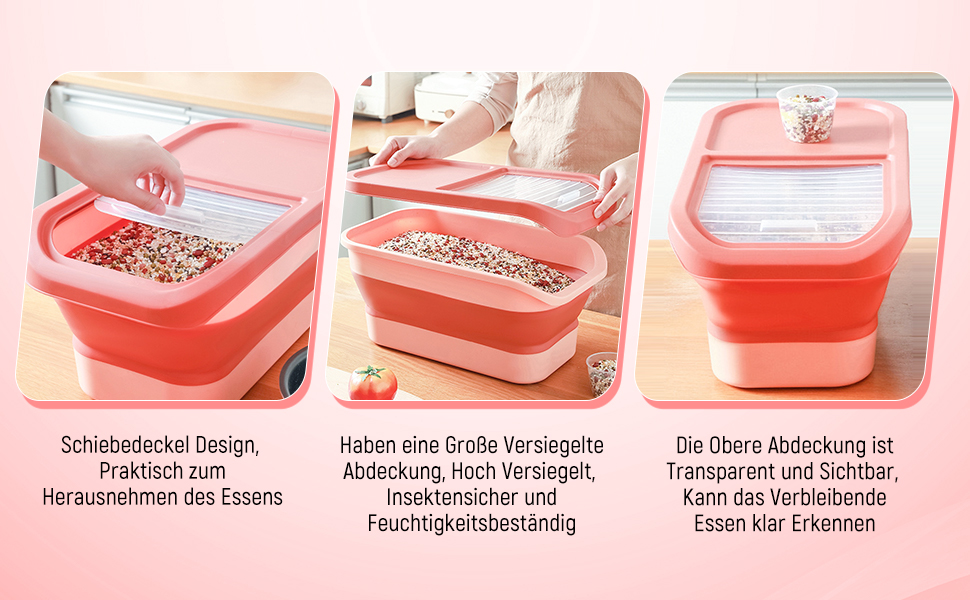 Контейнер для корму для собак Colcolo, 10 кг, складний, герметичний, зелений