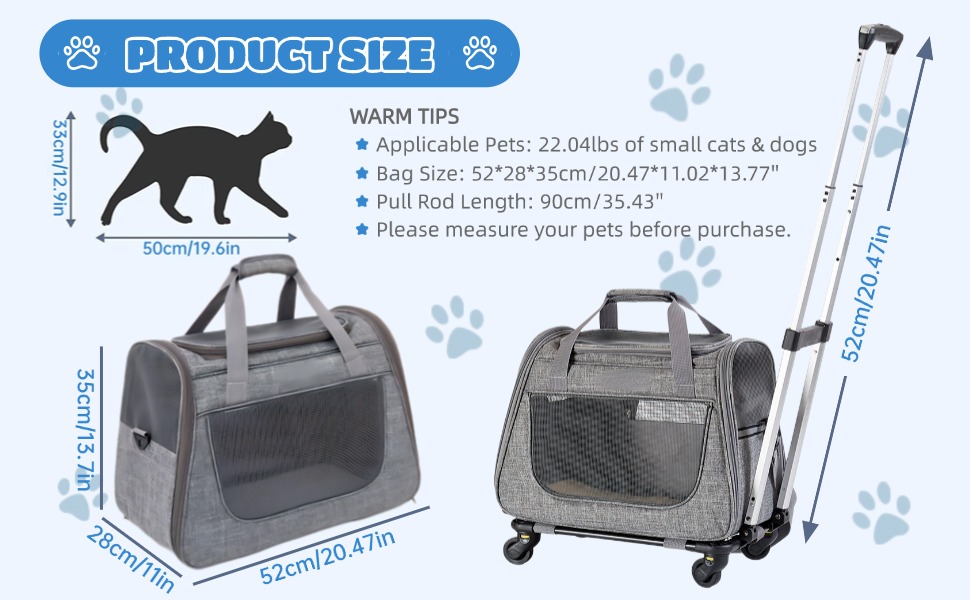 Транспортна сумка для кота на колесах 2 в 1: ідеальна для подорожей, ветеринара, авто, поїздів та літаків