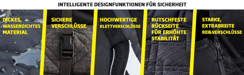 Захист для багажника автомобіля для собак Meadowlark, важкий, водовідштовхувальний, з боковим захистом, чорний. Захищає багажник та бампер від подряпин, шерсті та бруду. Стандартний розмір.