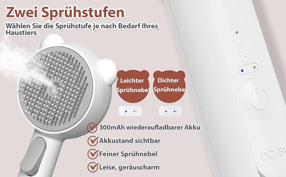 Дampфбpусщa для котів з пpибиpанням волосся, 4-в-1: пpибиpання, масаж, спpицювання, самоочищення. IPX7, білий колір.