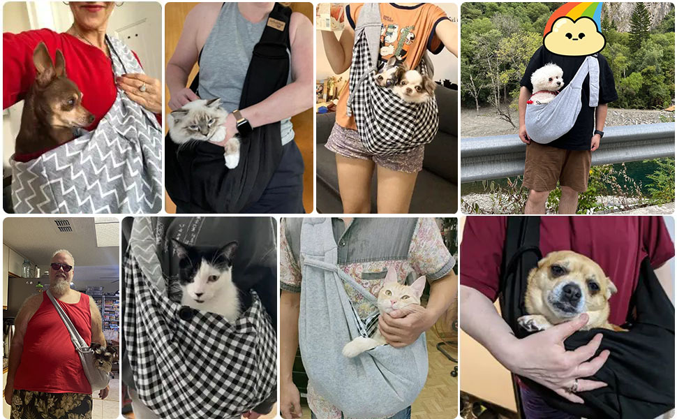 Сумка-переноска для собак Vrbabies, для маленьких собак та інших домашніх тварин до 5 кг, регульована, чорна