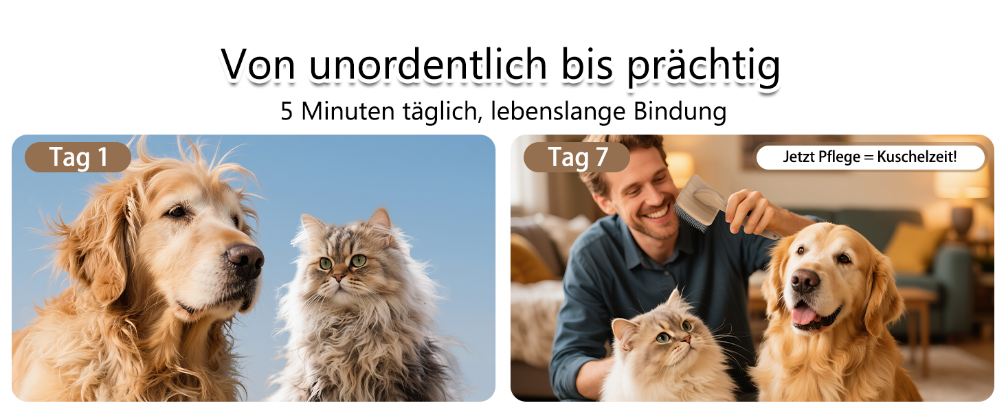 Набір щіток та гребінців Slicker для великих собак з довгою шерстю – щітка для розплутування з пінами 22 мм для Голден Ретріверів, Пуделів, Дудлів та котів – професійний догляд за шерстю з дерев'яною ручкою та шкіряним чохлом. Покриття лаком.