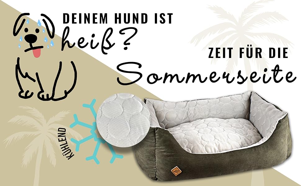 Ляжка для собак Ne&no® 2 в 1: охолоджуючий та зігріваючий матеріал, середні породи, 80x60 см, коричнева