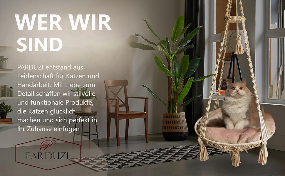 Шоука для котів Parduzi, ручної роботи, натуральний колір, гамак для котів, підвісна лежанка