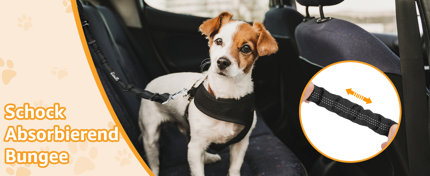 Ремінь безпеки для собак у машину SlowTon 2 шт. (Кріплення для підголівника + кліпса)