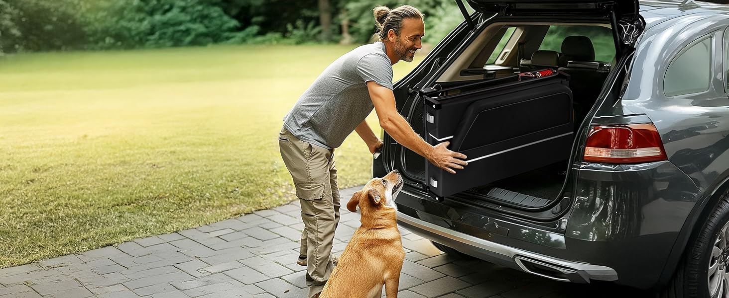 Фаркоп для велосипеда з переноскою для собак XL, чорний – з пандусом, амортизацією та з'єднувачем. Підходить для собак до 45 кг, водонепроникний, сумісний з електровелосипедами