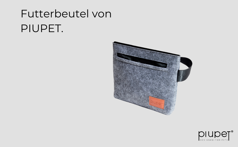 ПiюПет® Сумка для ласощів для собак | З магнiтною застёжкою | Сумка для корму для собак для тренувань | З фетровим дизайном | Висока якiсть & Стиль | Сумка для перекусiв для собак, 1 шт. (1 упаковка)