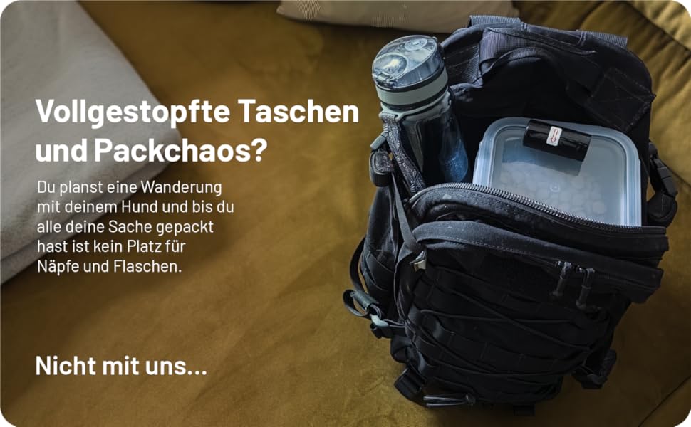 Водяна пляшка для собак TravelBuddy 3-в-1 з мискою та сумкою для перенесення - витоки неможливі, портативна | Поїлка для цуценят та домашніх тварин | Водяні пляшки для собак - подорожі та прогулянки