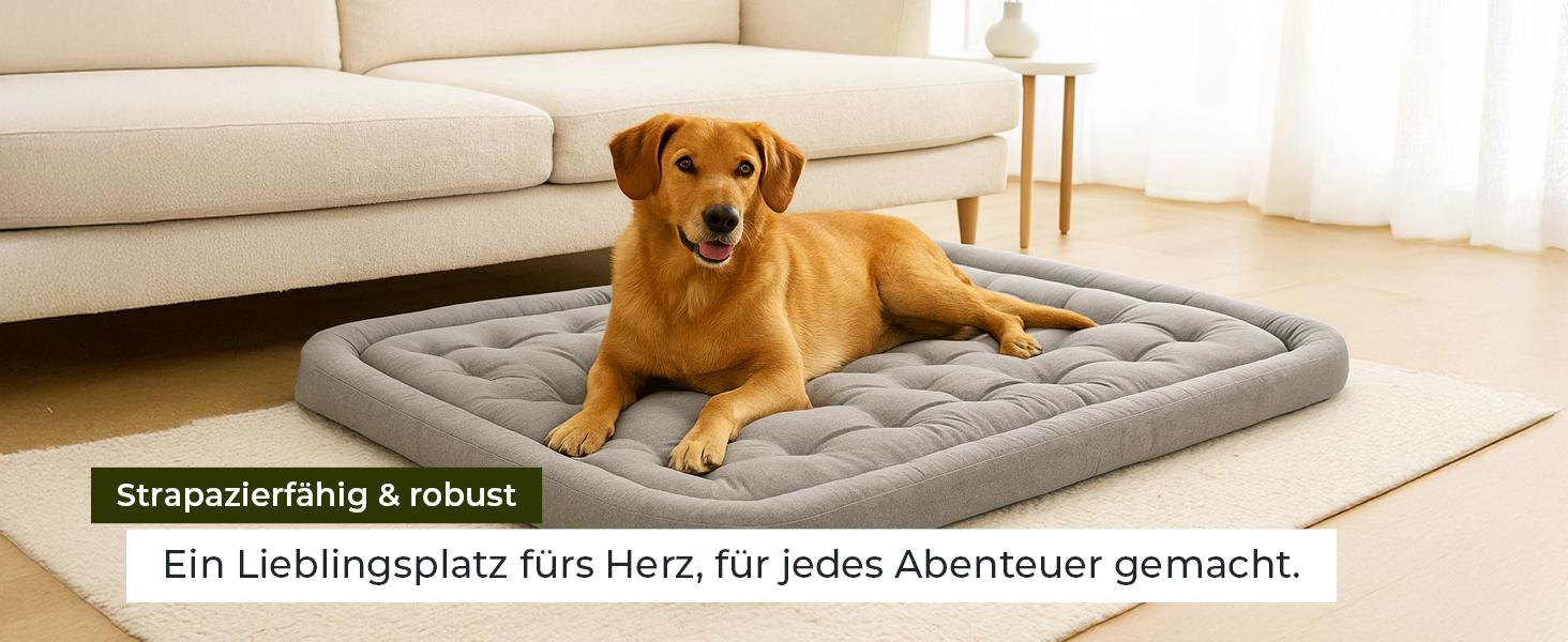 Ортопедична подушка для собак Doctor Bark, 60x55 см, сіра, 95°C, міцна та зручна