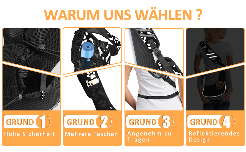 Трапельник для собак та котів, чорний, з регульованим ремінцем, для тварин до 5 кг, принт 'Лапи та кістки'