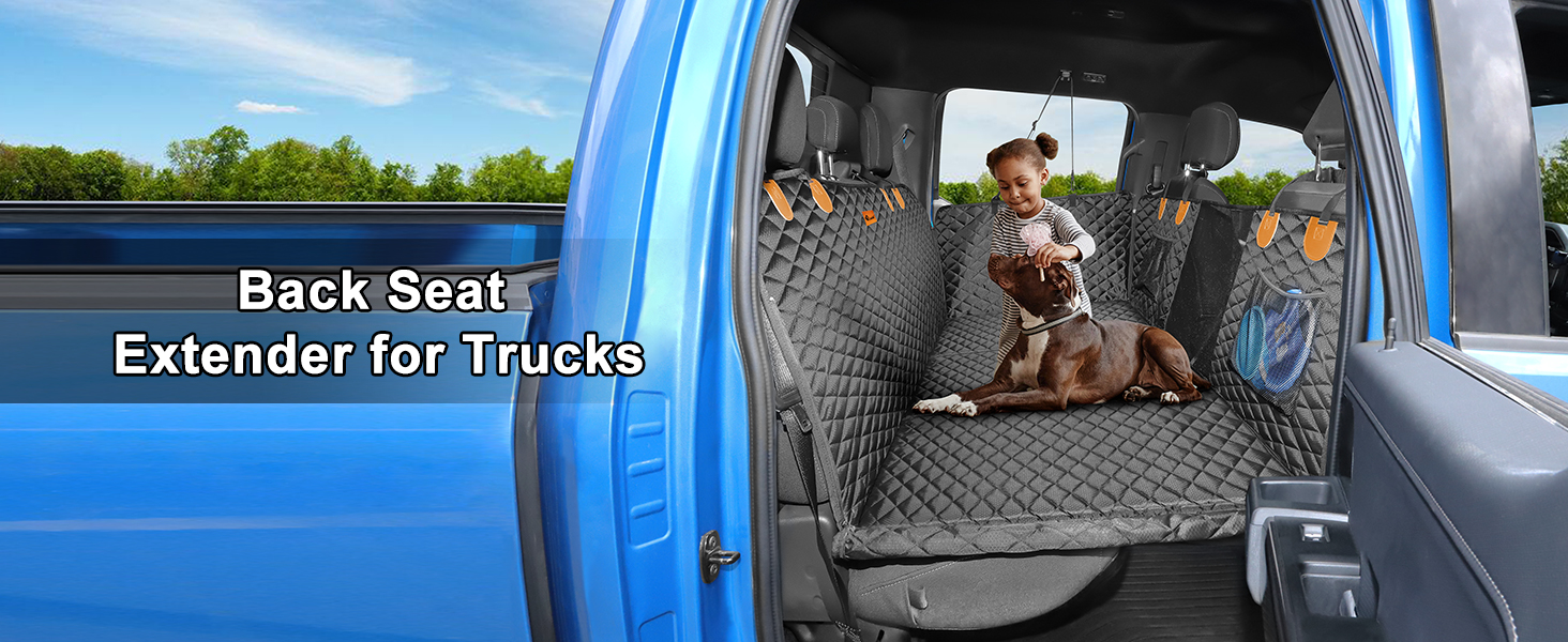 Накидка на сидіння автомобіля для собак JOEJOY, 147 x 73 см, чорна, водовідштовхувальна, захист від подряпин, з кріпленням для безпеки