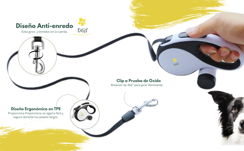 Висувна поводок для собак, 3 м, для малих, середніх та великих собак, ергономічна ручка, до 15 кг, розмір S, червоний