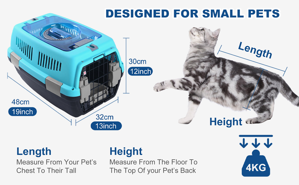PETCUTE Транспортний бокс для собак та котів: міцний, дихаючий, з зручною ручкою, складний, до 6 кг, сірий+чорний