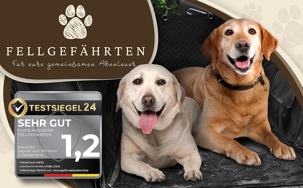 Захисна ковдра для собак у машину - Fellgefährten | Якісна ковдра на заднє сидіння авто для собак | Захист заднього сидіння від бруду та шерсті