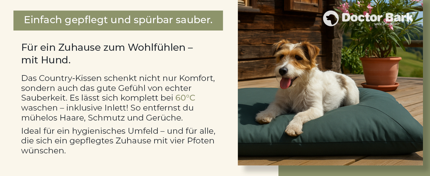 М'яке ліжко для собак великих порід Doctor Bark GreenLabel - зручне, миється, зелене (L)