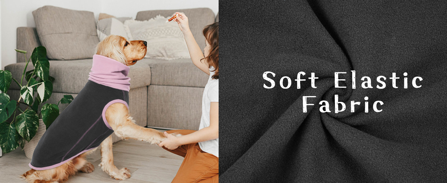 Пуловер для собак IECOii: теплий флісовий пуловер, сорочка, жилетка для собак, сірий колір, розмір L (обхват грудей 48 см)