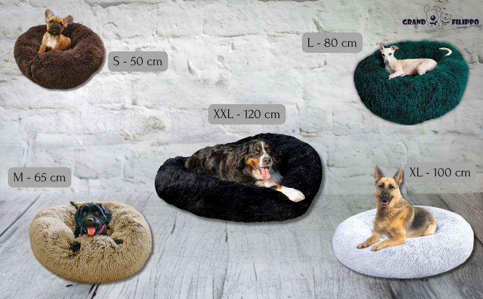 Ліжко для собак Grand Filippo Fluffy, 65 см, кругле, зелений, знімний чохол, машинне прання, ручна робота, м'яке, також для котів