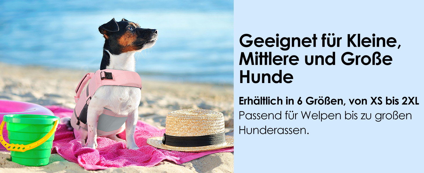 Спасальний жилет для собак AOFITEE XXL, великий розмір, з ручкою, світловідбиваючий, високоплавучий, для великих собак, блакитний