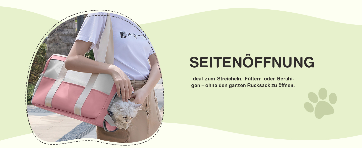 М'яка переноска для собак та котів ALLSOPETS, складана, дихаюча, з поводком, легка, для подорожей, до ветеринара, на вулицю (небесно-блакитний)